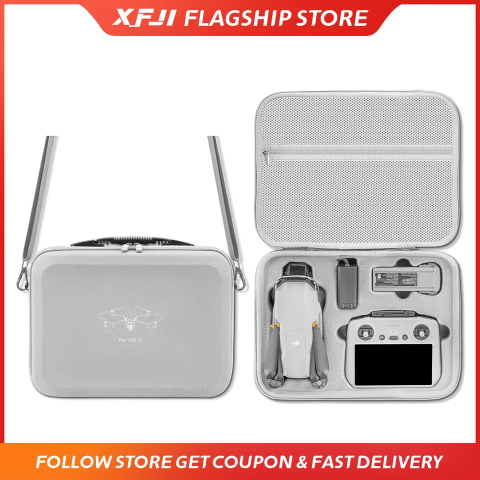 XFJI prenosné prenosné puzdro pre DJI Air 3/Air 3s Storage Box pre vzduch 3s kufrový dron príslušenstvo PU Splash Profof