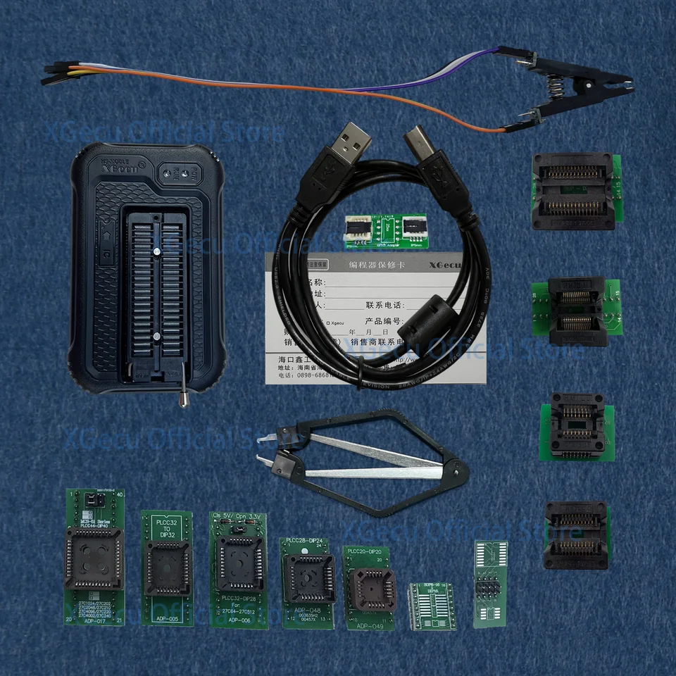 XGECU NOVÝ T48 (TL866-3G) Programátor podporuje 34000+ ICS pre SPI/NOR/NAND Flash/EMMC BGA/TSOP/SOP/PLCC + 14 dielov