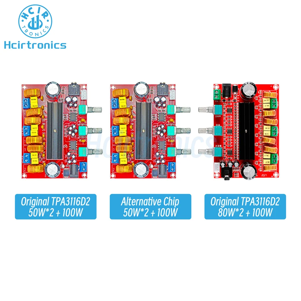 XH-M139 2*50W+100W 2*80W+100W 2.1 Digitálny zosilňovač digitálneho zosilňovača Digitálneho zosilňovača Pôvodný TPA3116D2 12V-24V Široké napätie