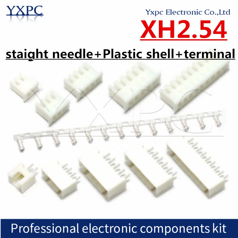 XH2,54 Konektorová ihla+plastová škrupina+terminál pre PCB 2P 3P 4P 5p 6p 7p 8p 9p 10p 11p 12p 13p 14p 15p 16p 16p 2,54 mm