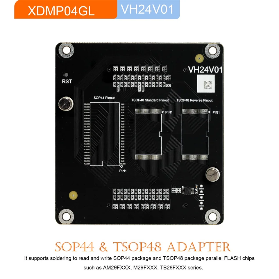 Xhorse XDMPO4GL VH24 SOP44 a TSOP48 Adaptér pre AM29FXXX, M29FXXX, TB28FXXX Series Pracujte s Multi-Prog