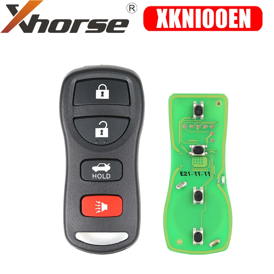 Xhorse XKNI00EN Universal Wire Remote Key 3+1/4 tlačidlá pre kus Nissan typu 1