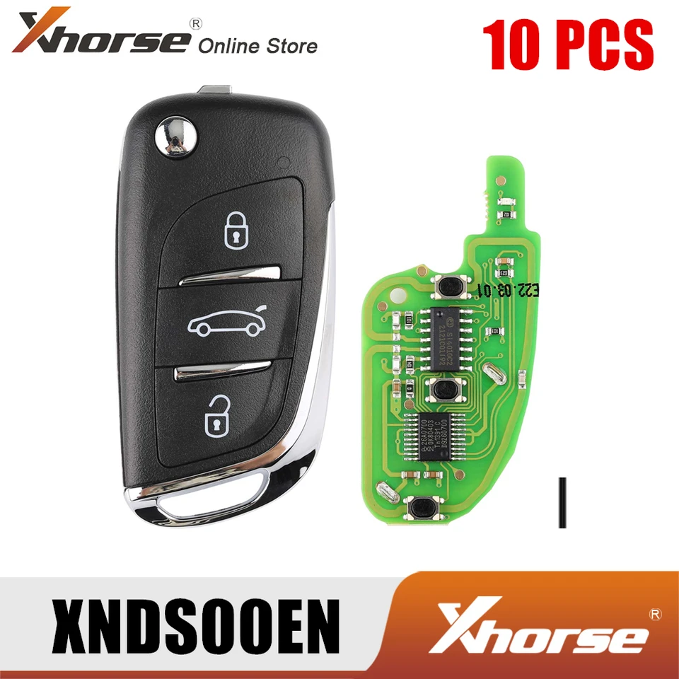 Xhorse XNDS00EN Wireless Universal Diaľkový kľúč pre tlačidlá DS Style 3 10ks/veľa