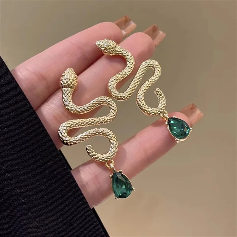 Xialuoke Vintage Snake náušnice pre ženy pouličné natáčanie náušnice Halloween šperky