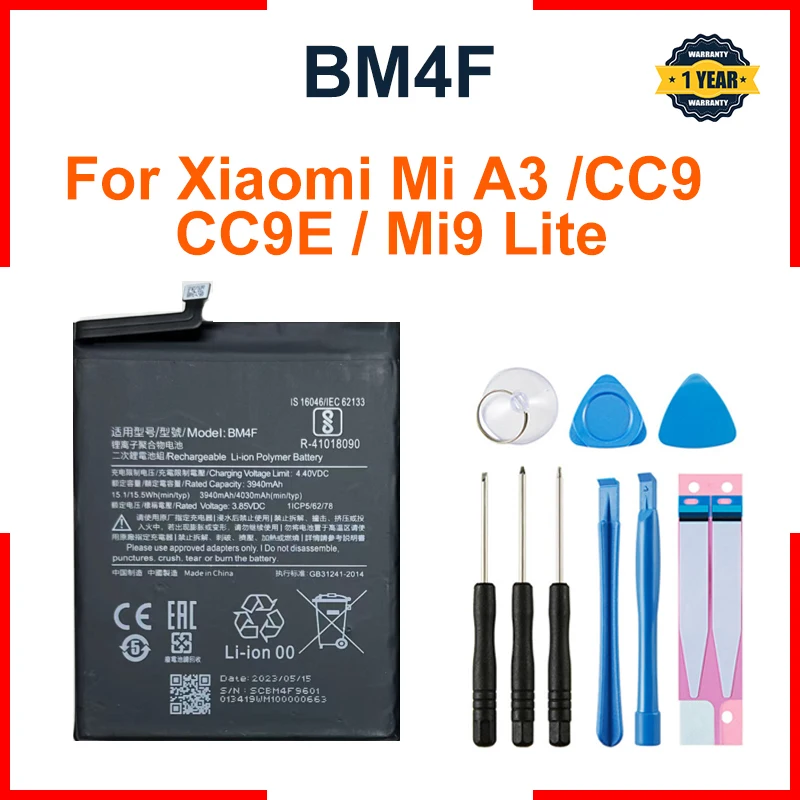 Xiao Mi BM4F 4030 mAh batéria pre Xiaomi Mi A3 CC9 CC9E MI 9 LITE Vysoko kvalitné náhradné batérie telefónu