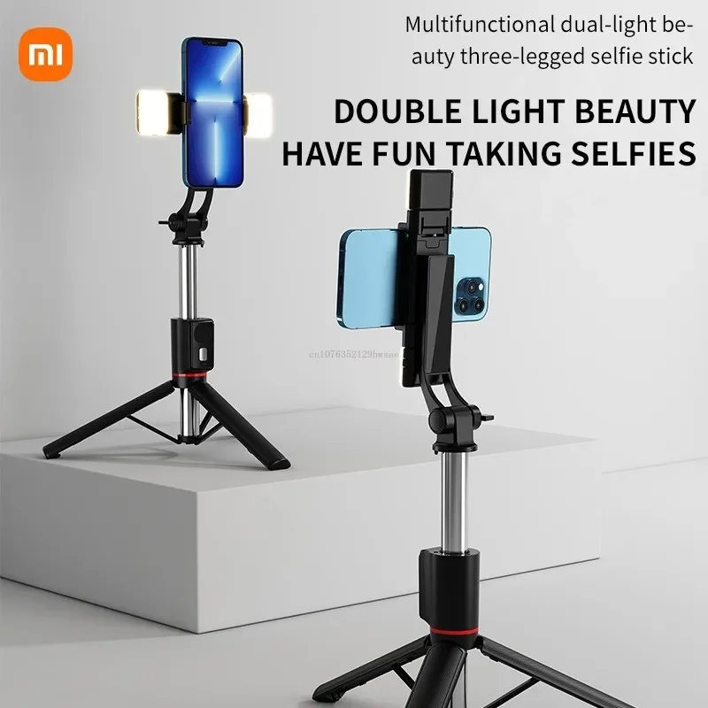 Xiaomi 1,3m Selfie Stick Prenosný teleskopický pól bezdrôtového stojanu Bluetooth s diaľkovým ovládaním pre iPhone Huawei
