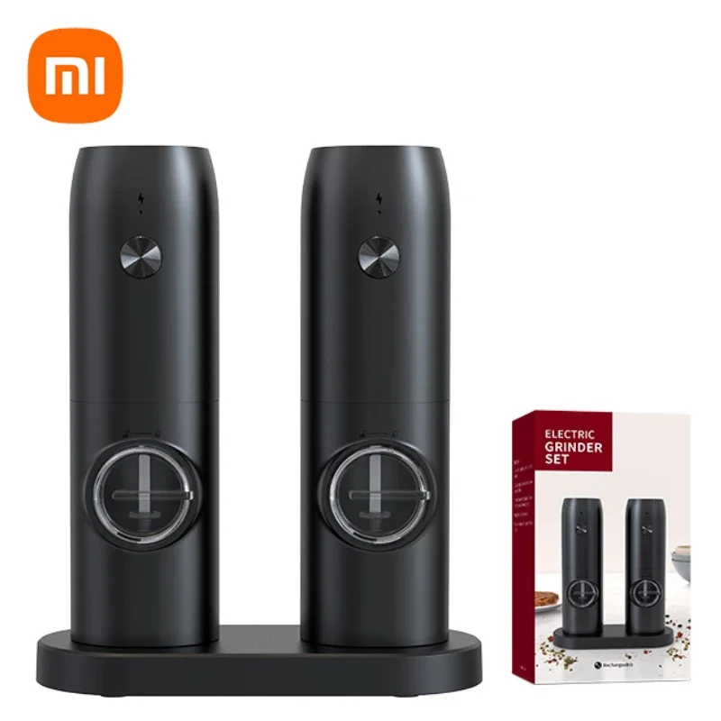 Xiaomi elektrická soľ a mlynček na korenie nastaviteľné hrubosti keramika Mletie
