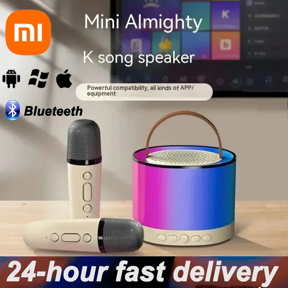 Xiaomi K52 Wireless Bluetooth Reproduktor Multifunkčný duálny mikrofón prenosný hudobný prehrávač Karaoke pre detskú domácu párty