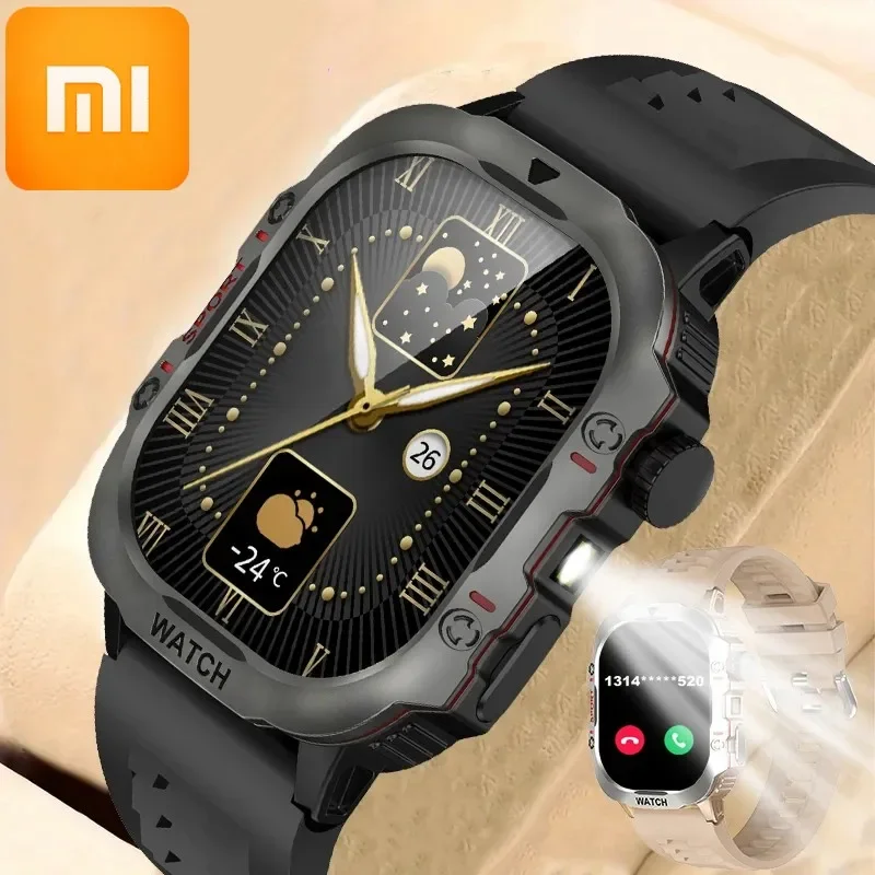 Xiaomi LED muži inteligentné hodinky dotyková obrazovka Bluetooth volanie Smartwatch Multi Sport Moditor Monitorovanie vodotesných inteligentných hodiniek