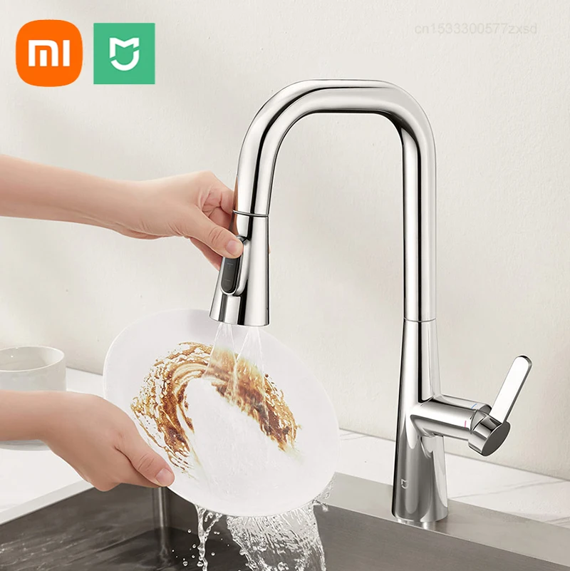 Xiaomi Mijia 32 cm Vyťahovacia kuchyňa Faucet S1 Dvojou vodou Kefa Studená horúca voda Tap