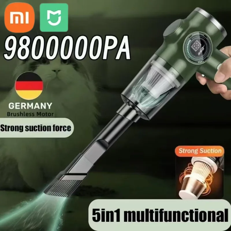 Xiaomi Mijia 9800000Pa Vysávač 5 In1 Wireless Automobil Wet Dual Dual-Používa vysoko napájaný ručný elektrický spotrebič Čistič