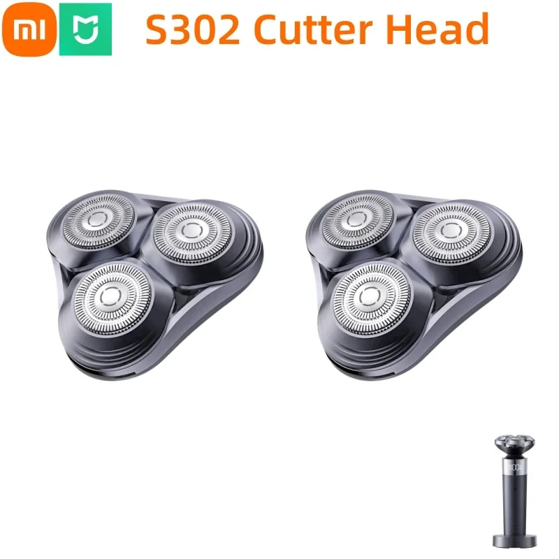 Xiaomi Mijia Electric Shaver S302 Cutter hlava Magnetické sacie čepeľ Dvojitý krúžok Zakrivený povrchový nôž siete vodotesný
