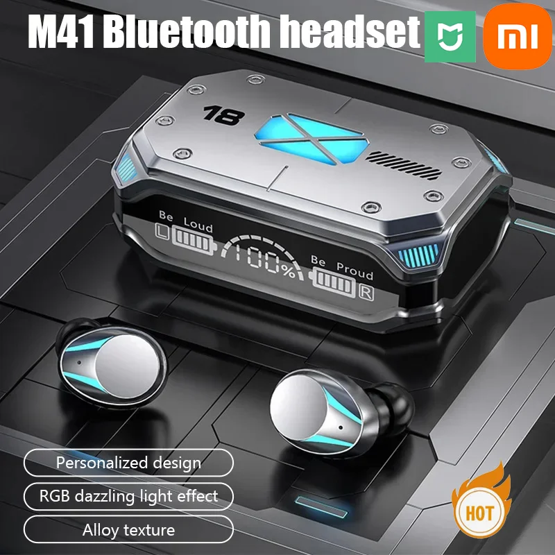 Xiaomi Mijia M41 Bluetooth bezdrôtové slúchadlá Smart Touch Digital Display Stereo Sound Suars s farebným svetlom 2025New