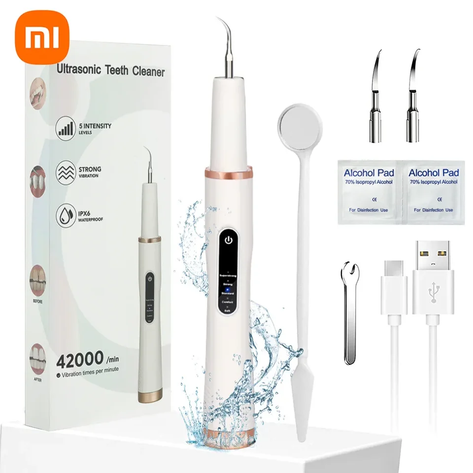 Xiaomi oah 5-stupňová ultrazvuková zubná zubná hodnota Remover USB nabíjateľné odstránenie zubného zubného zariadenia Elektrické zuby Čistiaci prístrojový prístroj