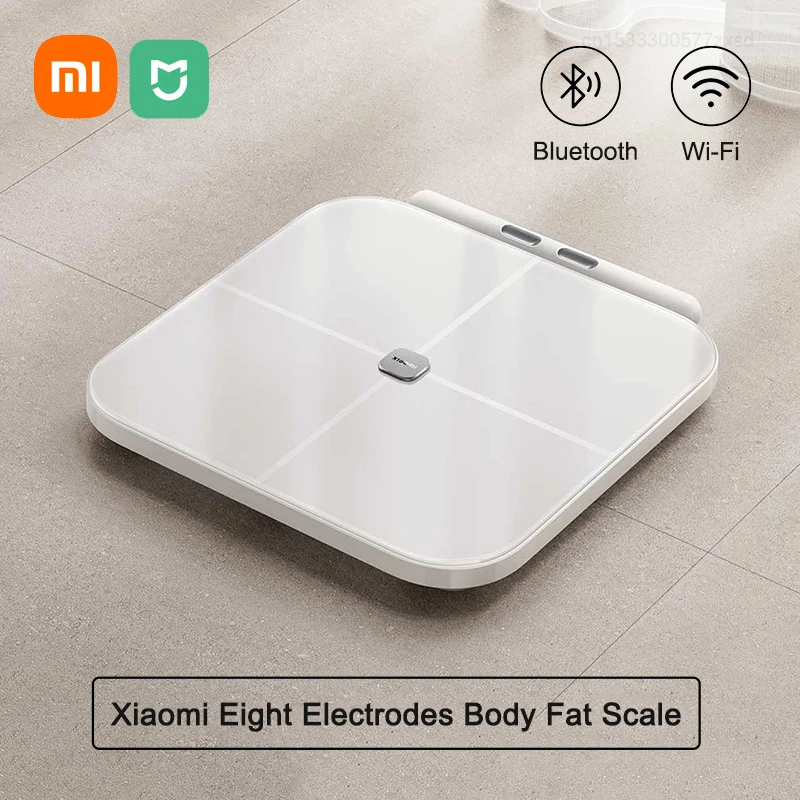Xiaomi osem elektródových tukov Scale Detection Dual Band Detection Detection Multifunkcia WiFi Bluetooth diaľkové ovládanie 150 kg max