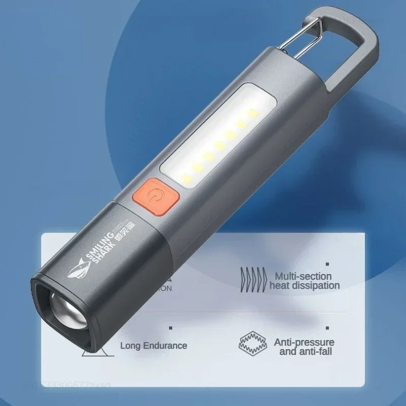 Xiaomi Outdoor baterka Prenosné silné svetlo Variabilné zaostrenie s bočným svetlom bočné svetlá Mini lampa Light High Ras