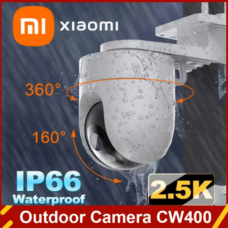Xiaomi Outdoor Camera CW400 2,5K 4 megapixel IP66 nepremokavá bezpečnostná kamera Dvojitá PTZ plné farebné nočné videnie Al ľudská detekcia