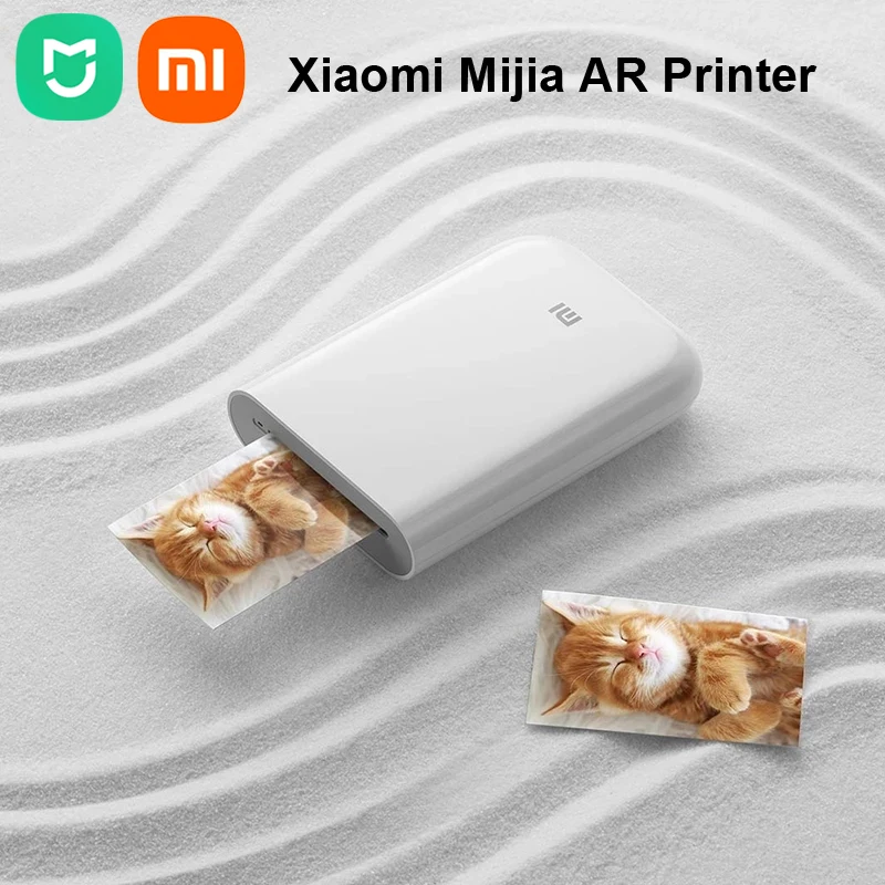 Xiaomi Prenosná mini tlačiareň Mijia mi Zink Photo Photo Tlačiareň Ar Video Termal DIY farebná nálepka Bluetooth 5 mobilefone