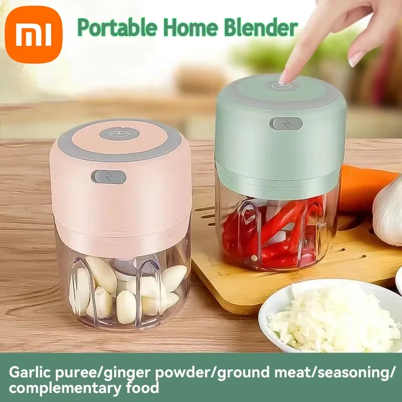 Xiaomi prenosný bezdrôtový prenosný prenosný elektrický vrtuľník mini elektrický cesnak MASHER USB nabíjateľnú mlynček na mäso a kašker