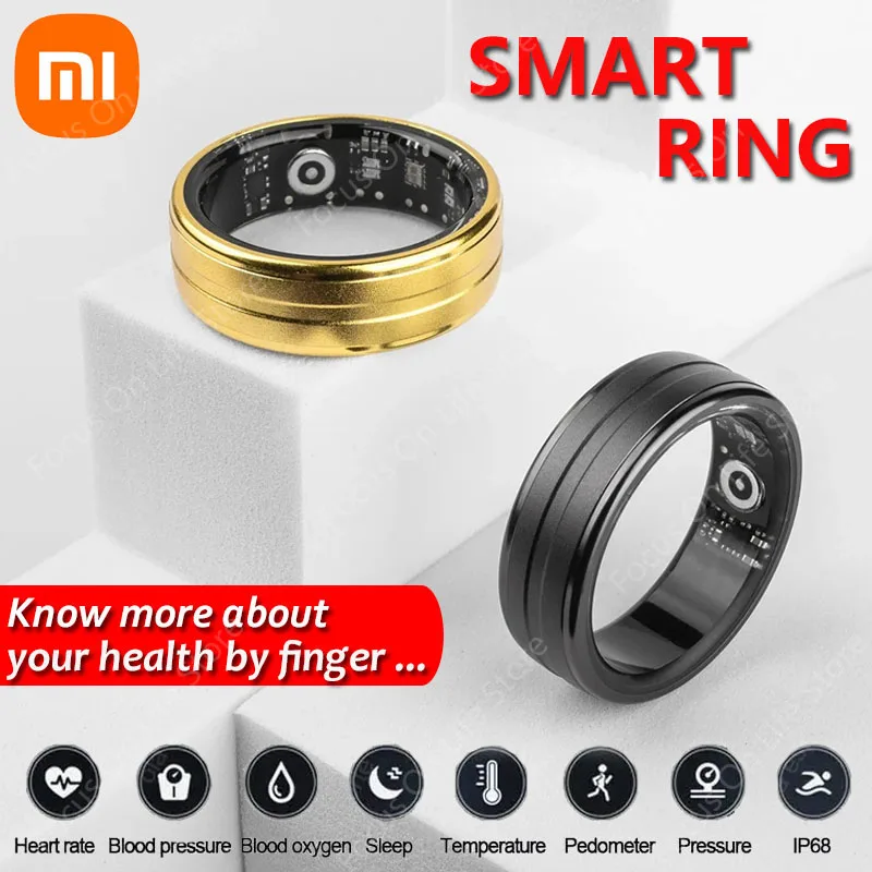 Xiaomi R06 Smart Ring Men Ženy Monitorovanie zdravia srdcovej frekvencie a krvi Monitor kyslíka IP68 a 5ATM Vodotesný viacerý režim viacerých športov