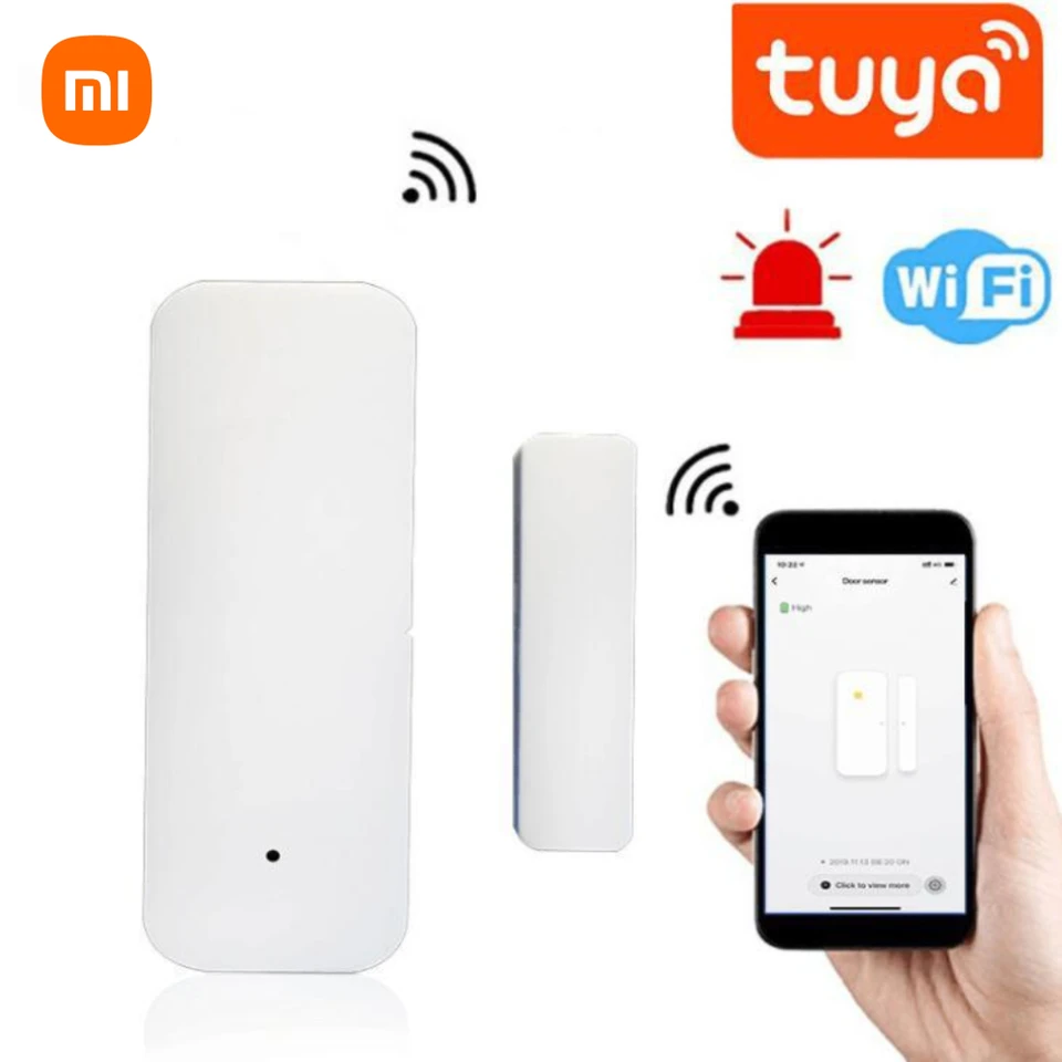 Xiaomi wifi dvere a okná senzor Magnetické tuya inteligentné životné bezdrôtové domáce domáce automatické zabezpečenie otvárací/zavretý obytný poplach