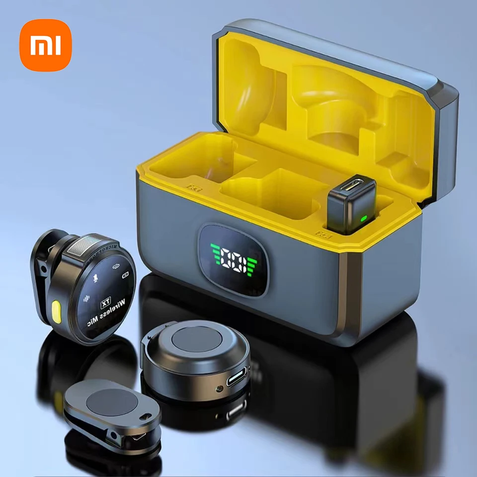 Xiaomi Wireless Lafel Microfón USB-C/IOS rozhranie Lavalier Mic hluk Zrušiť dosah 164 stôp pre Android/iPhone/Camera/PC/laptop