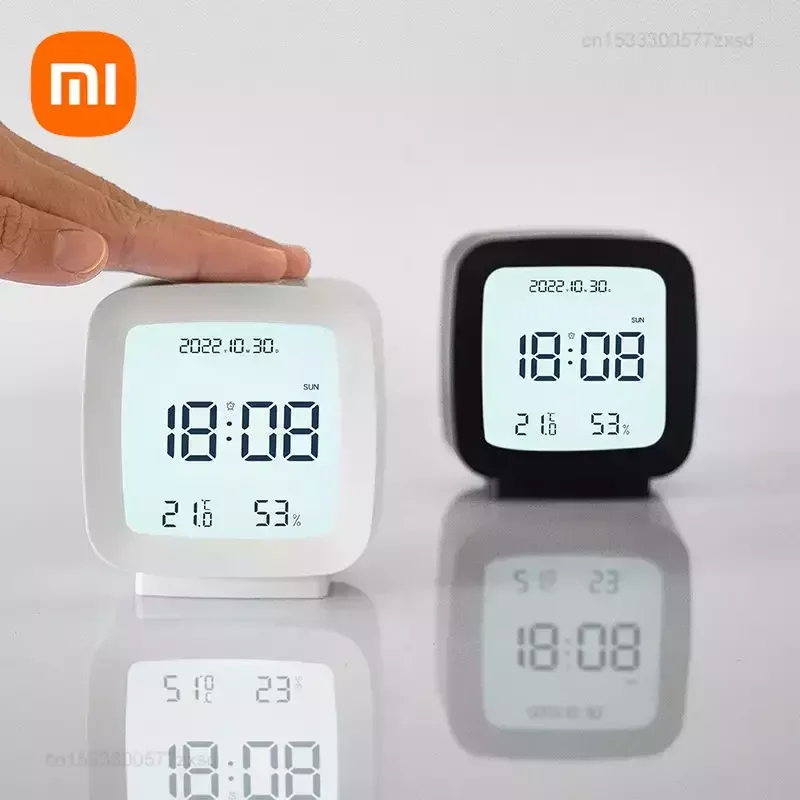 Xiaomi yida čas jednoduché pohodlné hodiny študentské postele domy v Homes počasie teplota Čas vlhkosti budík Desktop Dekorácie