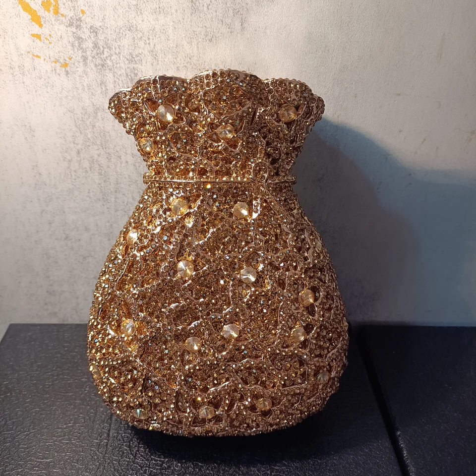 XIYUAN Tvar fľaše Svadobná svadobná zlatá večerná spojka vrecká Žena večera diamant krištáľové spojky narodeninová oslava kabelka