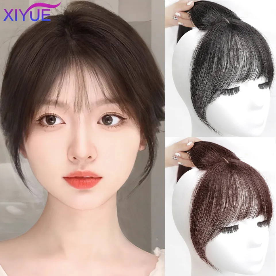 XIYUE POSIZO SINTÉTICO Para Mujer, Flequillo Falso Con Clip, Extensión de Flequillo Falso Natural, Flequillo neviditeľný