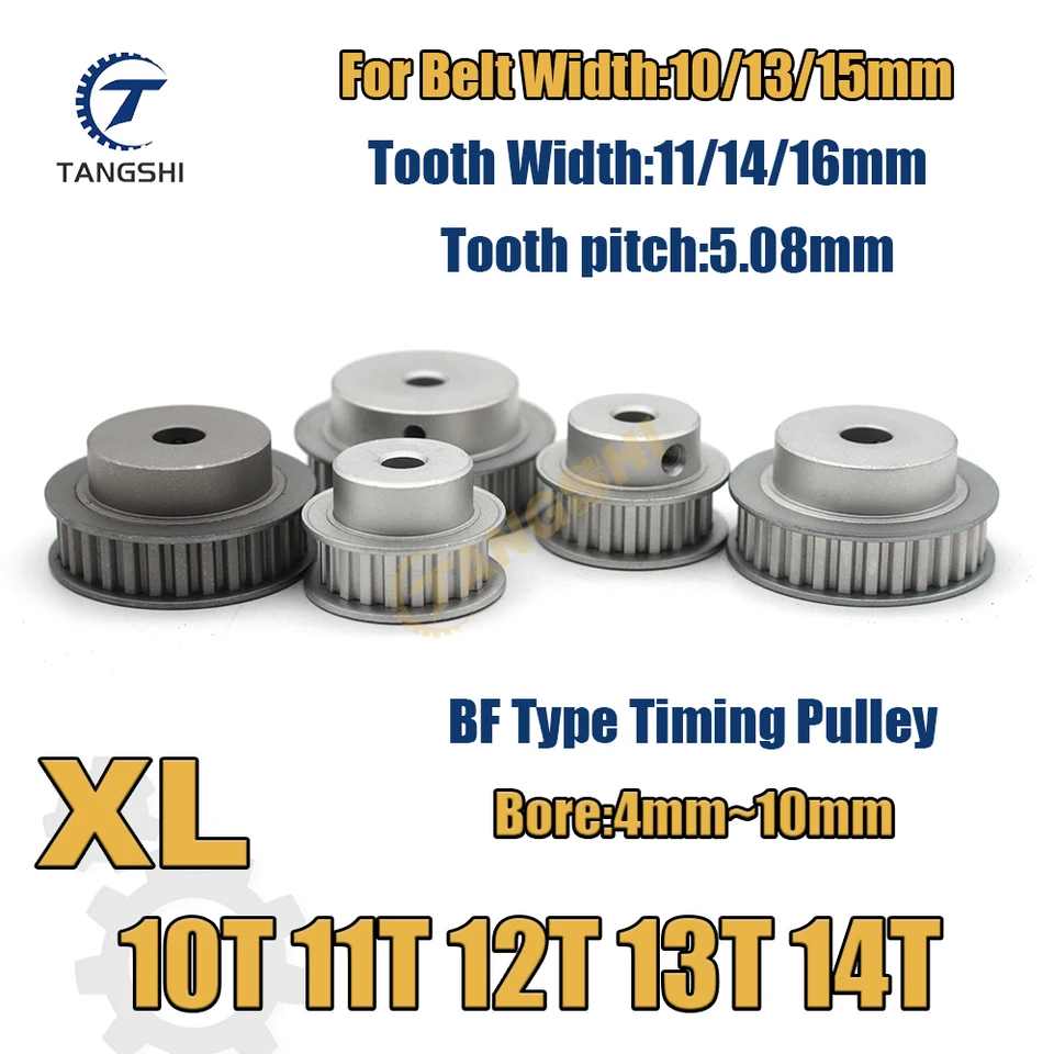 XL 10 11 12 13 14 14 Zuby synchrónne časovanie kladky 4 mm ~ 10 mm pre šírku 10/13/15 mm pás XL 10T 11T 12T 13T 14T načasovanie kladky