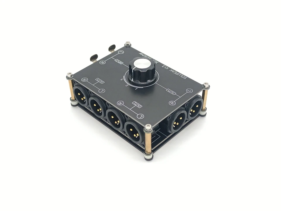 XLR Balanced Switcher 1 v 3 Out, Selector Sources Sources Sources, Stereo Switch (x13)