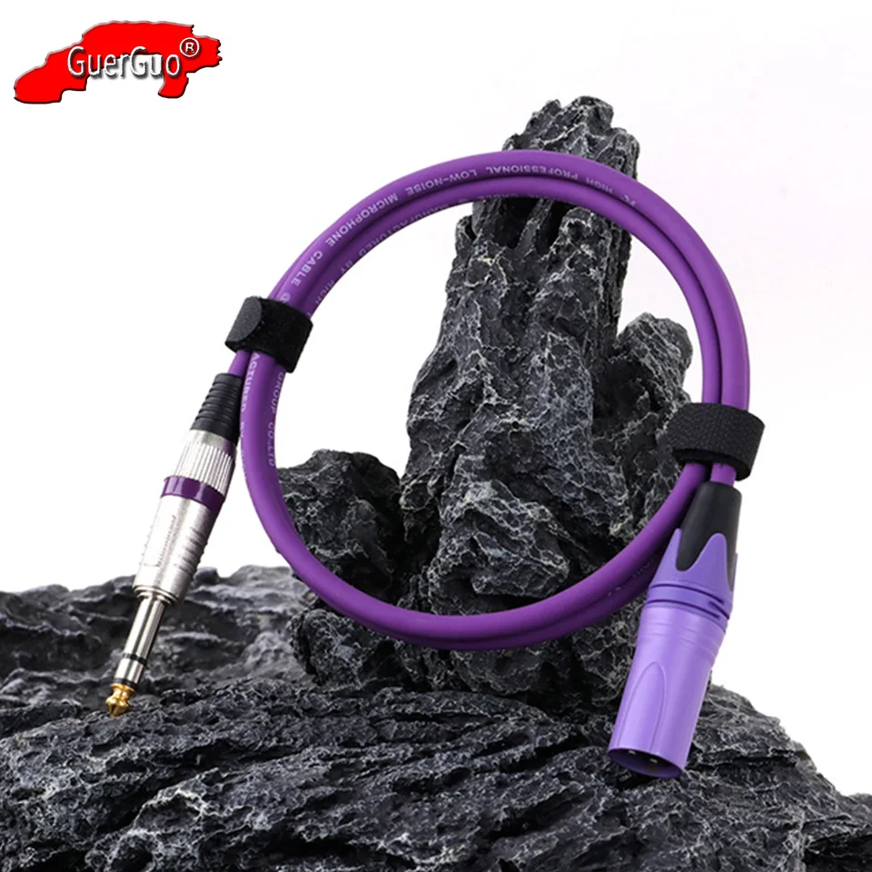 XLR Muž do 1/4 kábla, vyváženie 6,35 mm TRS Plug na 3pin xlr mužského audio predlžovacieho adaptéra pre zosilňovač mixéra výkonového reproduktora