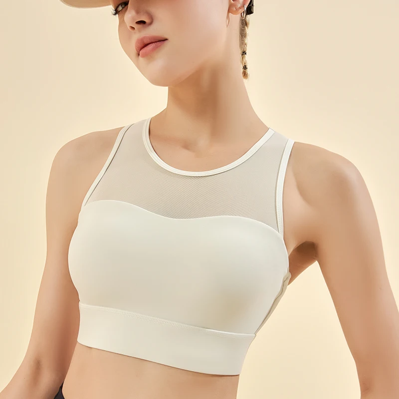 Xlwsbcr mesh priadza športové podprsenky BRAS TOP Ženy push up fitness podprsenka