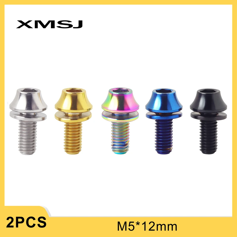 XMSJ Titanium M5X12MM Bicykel Bicykel Klietky Klietky Držiak na bicykle Držiak na skrutku Voda Fixné skrutkové čerpadlo Držiak TC4 Kettle Upevnenie stojanu