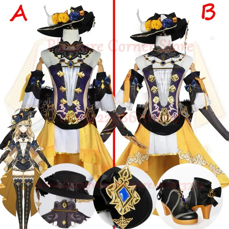 XS-3XL Navia Cosplay kostým plná súprava s klobúkom Genshin Impact Cosplay fontaine Navia Cosplay topánky šaty oblečenie Uniforma y