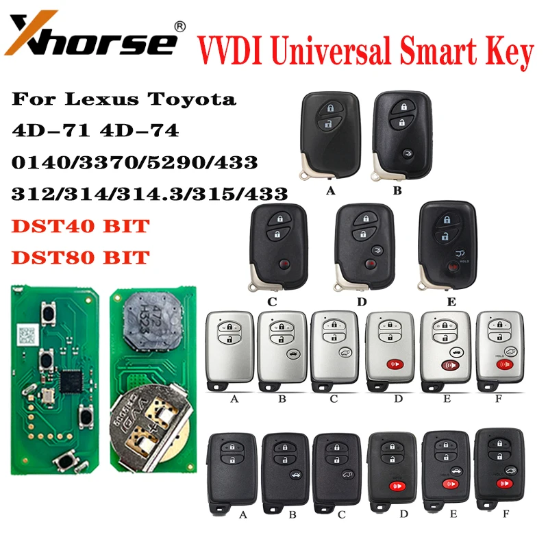 XSTO03EN Xhorse Globálna verzia VVDI XM38 Universal Diaľkový kľúč pre Toyota 4D 8a 4a 4D-71 4D-74 ChIP Generujte pomocou kľúčového nástroja VVDI