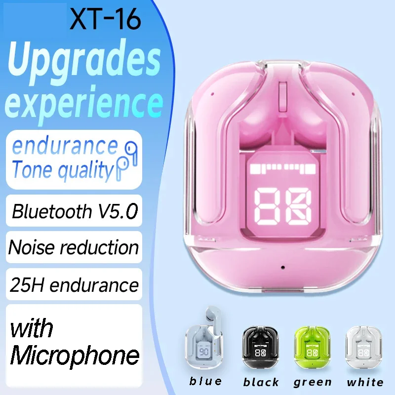 XT16 Bezdrôtové slúchadlá Mini Bluetooth 5.0 slúchadlá s mikrofónom Vhodné športové stereo ultra dlhé pohotovostné režimy pre iPhone Huawei