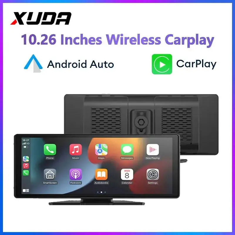 XUDA Universal 10,26 palca Car Radio Radio Multimedia WiFi Video prehrávač Wireless CarPlay & Android Auto pre Apple alebo Android MP5 prehrávač