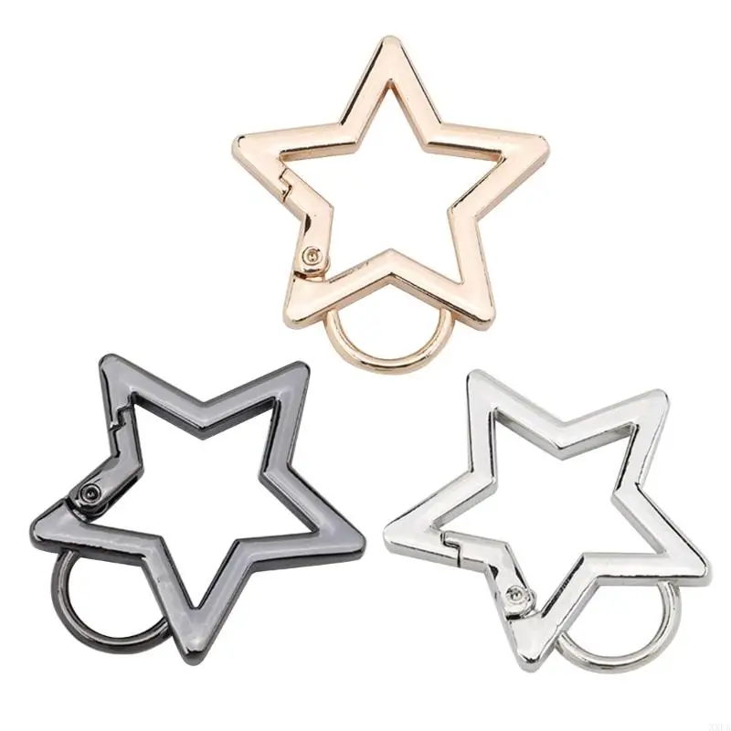 XXFA Mini Carabiner Keychain z nehrdzavejúcej ocele Star Buckle Spring Carabiner Hook