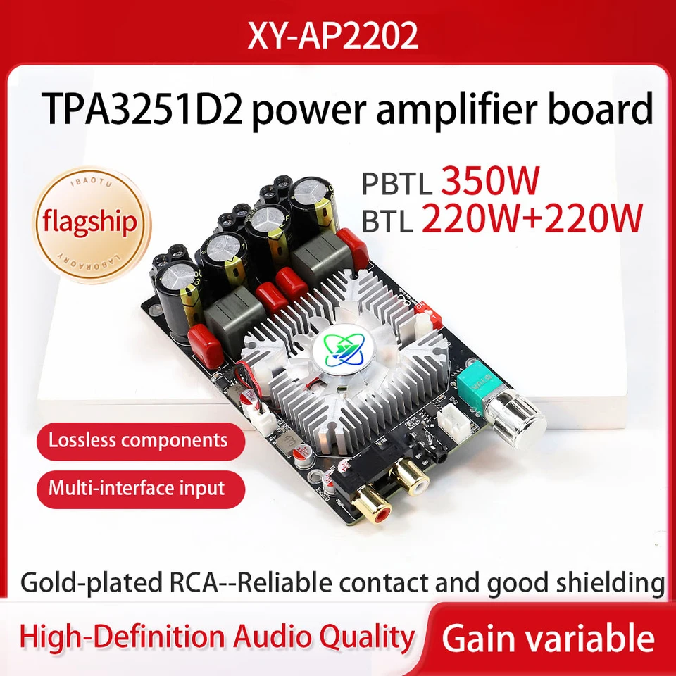 XY-AP2202 TPA3251D2 Power zosilňovacia doska DC 12-36V 220WX2+350W trieda D Sound Sound Sound Subwoofer Audio Stereo Equoen Equoenter Amp Amp