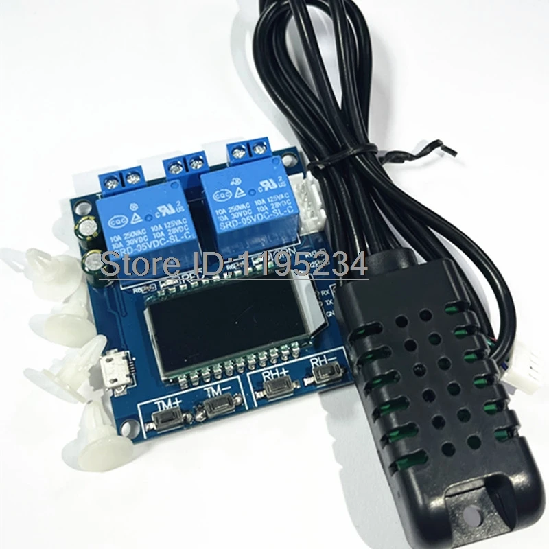 XY-TR01 SHT20 Vlhkosť regulátora DC 12V Hygrometer Termometer termostat HOMIDISTAT LCD DIGIT DISPIT RELEFE RELE MODUL