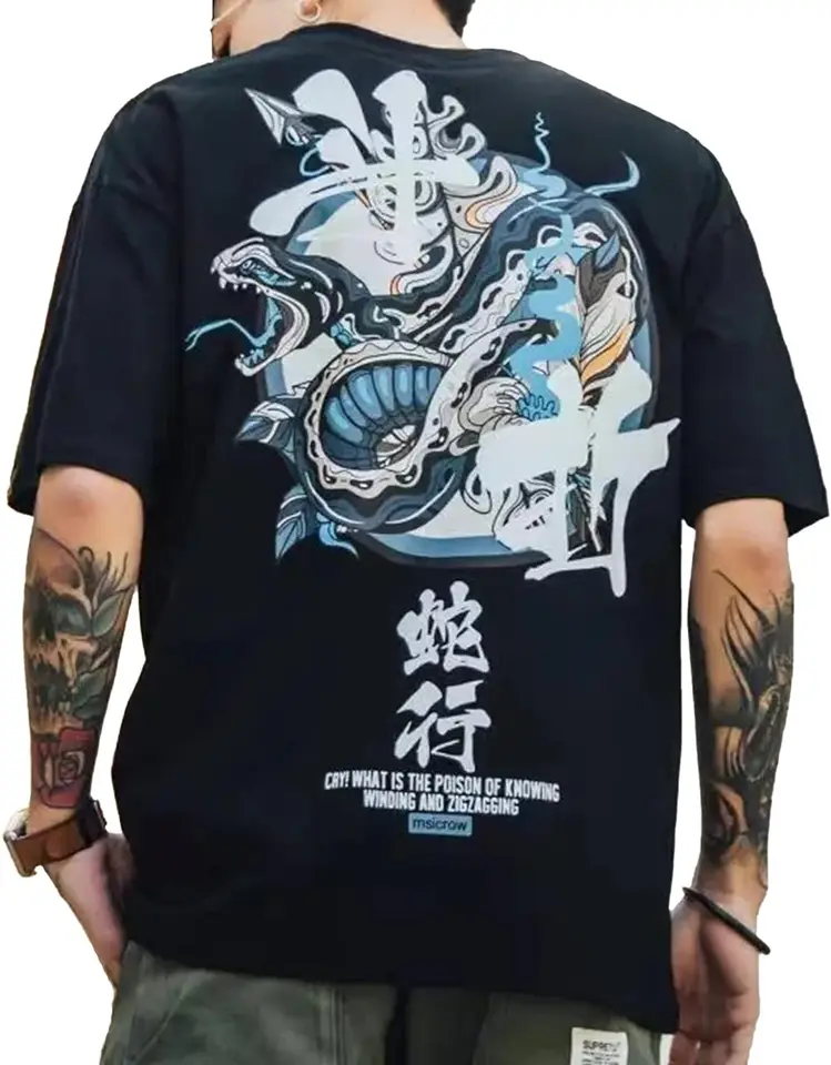 Xyxiongmao japonské neformálne tričká Top unisex had had grafické tlačené tričko s hip hopom pre mužov