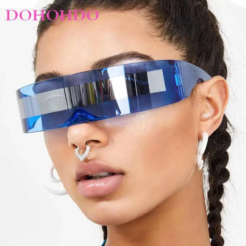 Y2K Budúce slnečné okuliare Cyberpunk Rimless Slnečné okuliare retro slnečné okuliare 2025