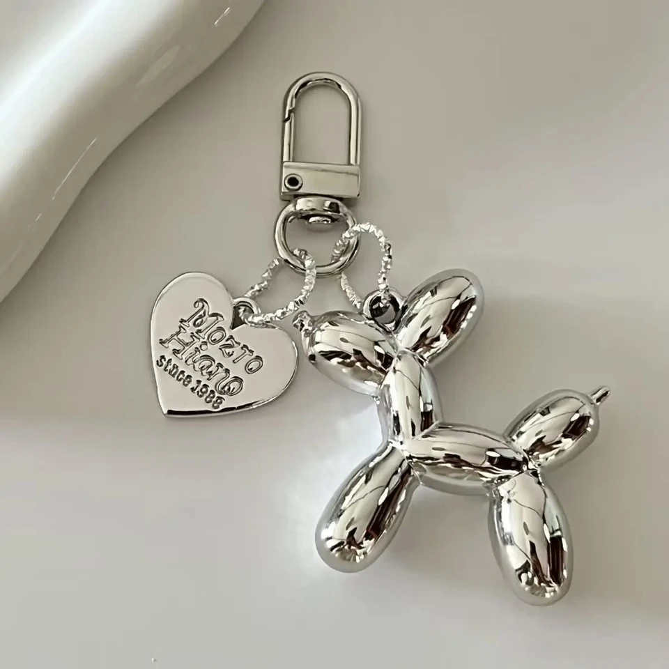 Y2K Farebný balónový psí kľúče punk punk šteniatko Klávesové kľúče pre ženy Dievčatko Kľúč prívesku šperky šperky Keyring Kórea módne príslušenstvo