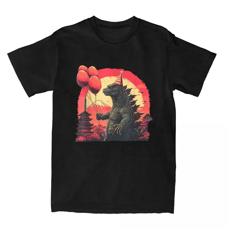 Y2K Godzillaed Kaiju Narodeninové tričká pre mužov Crew krk 100% bavlna T s krátkym rukávom tričko Tlačené odevy