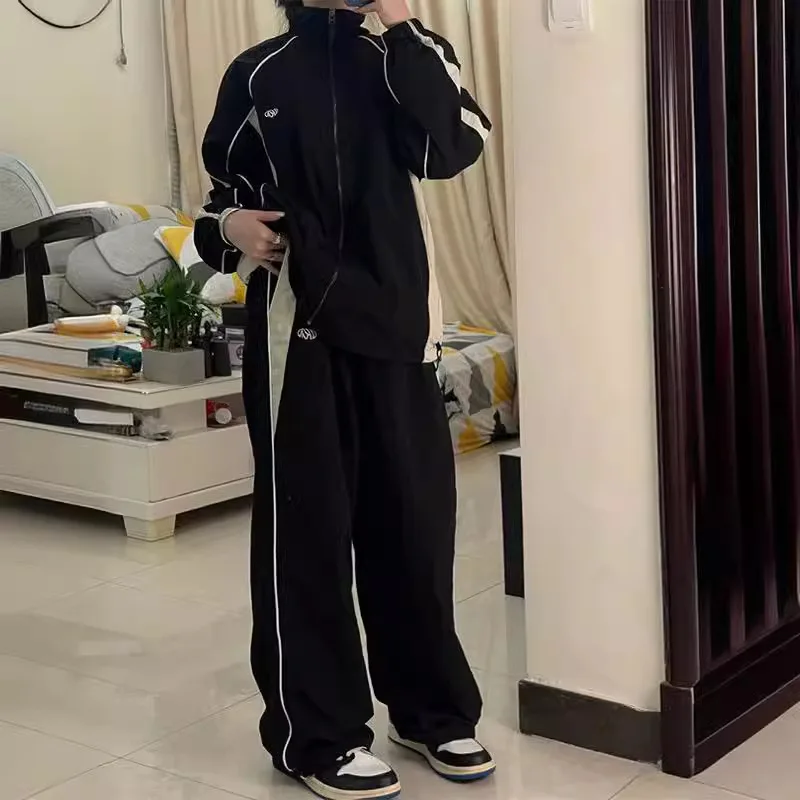 Y2K Men Streetwear Chic Cargo Korean Harajuku Príležitostné padákové technické nohavice pre ženy Slevety Široké nohavice na nohavice na nohavice