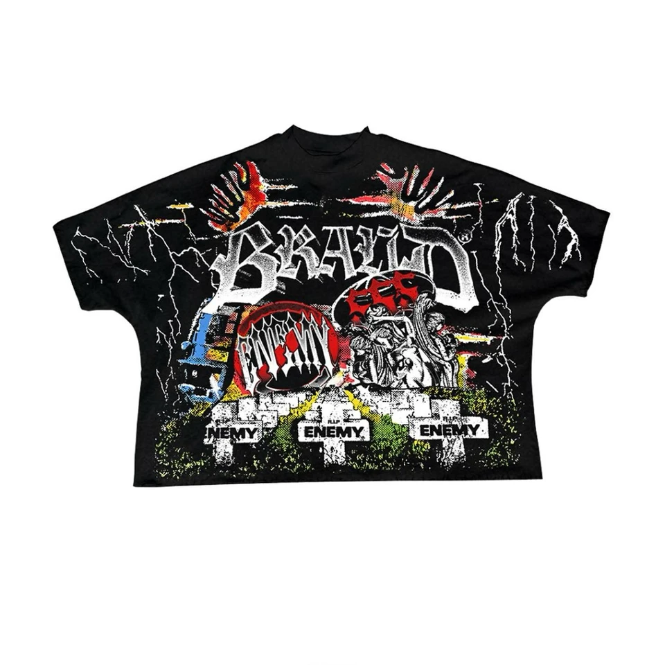 Y2K Módna osobnosť priedušná graffiti bez rukávov leto jedinečný vesta Hip Hop Trend Punk Goth Street Super cool voľné tričko