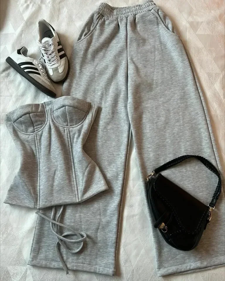 Y2K nohavice Dvojdielne sada dámske móda harajuku sexy štíhle trubice topy gotické vysoko pásové tepláky horúce dievča jesenné zimné obleky