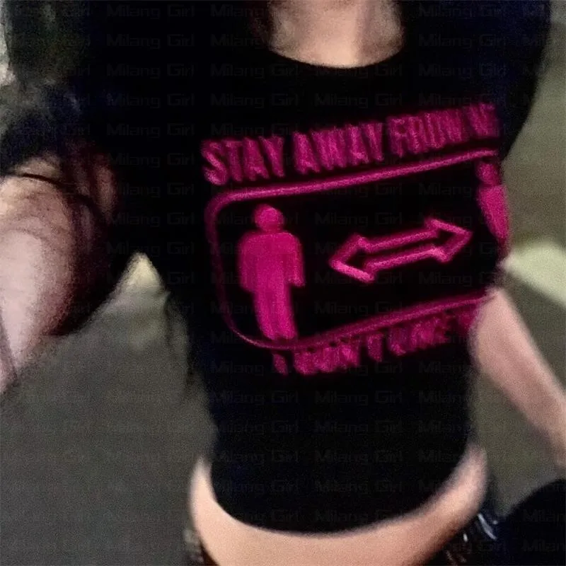 Y2K oblečenie 2000. rokov Kawaii Harajuku rozprávka Grunge Short Top Dámske tričká módne goth list detské Tees e-dievča emo plodiny Tops