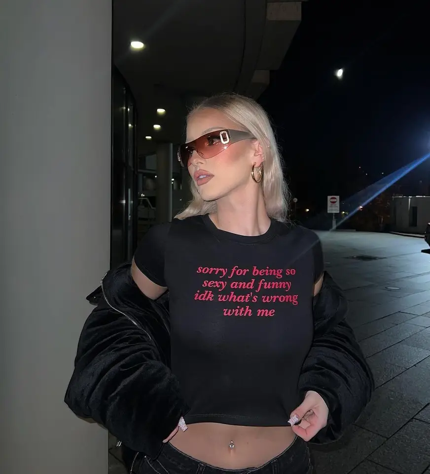 Y2K oblečenie High Street Vintage Dámsky krátky rukáv Kawaii Tee Harajuku Summer 2024